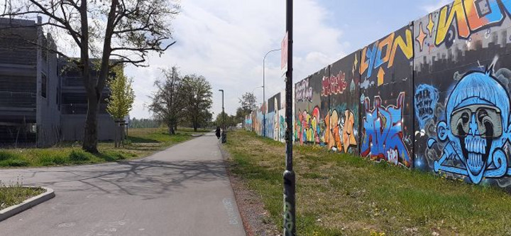 Die Lincoln Wall in Darmstadt ist ideal für Spaziergänger und Sportler