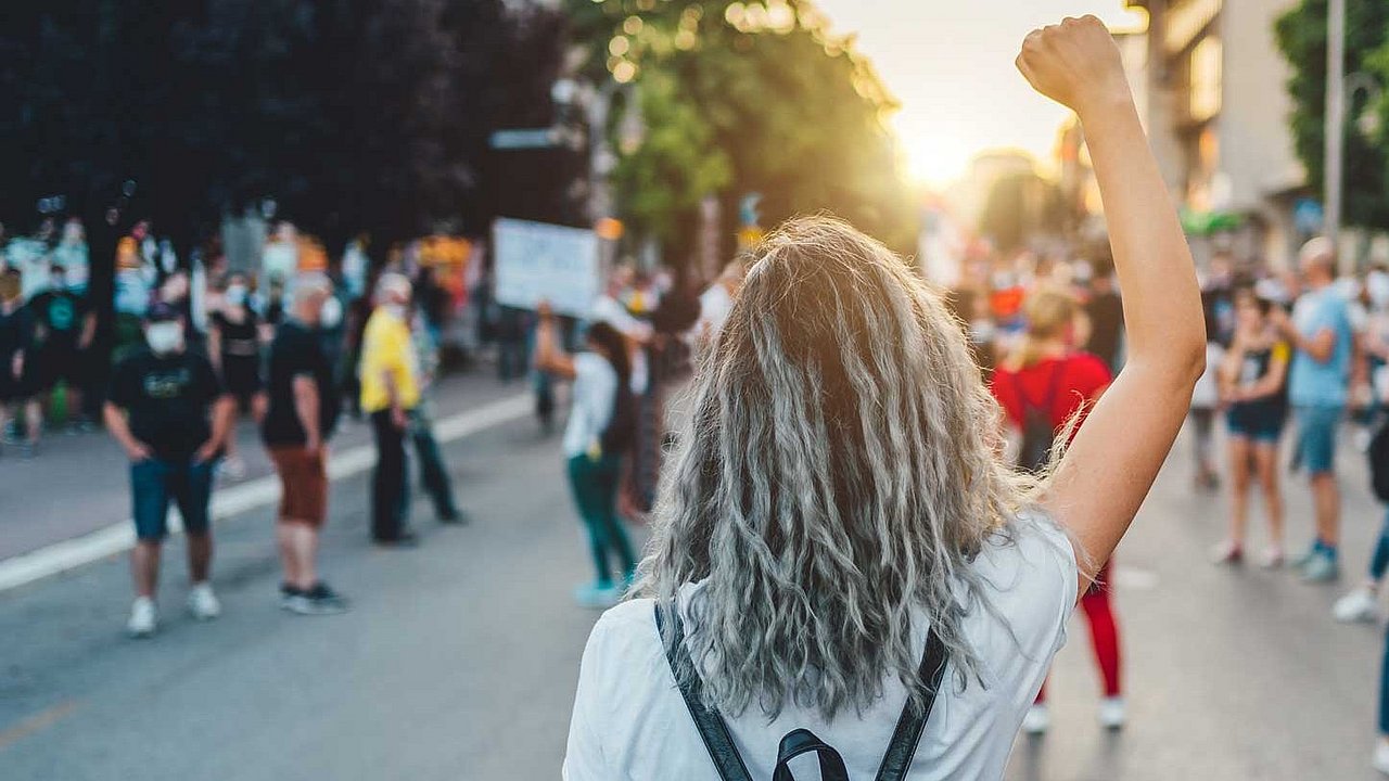 Auf einer Demonstration