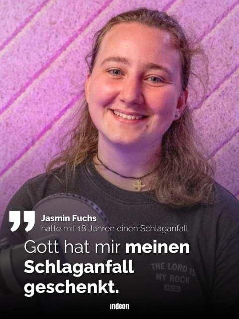 Jasmin Fuchs im Podcast „Hoffnungsmensch“ - sie hatte mit 18 einen Schlaganfall.