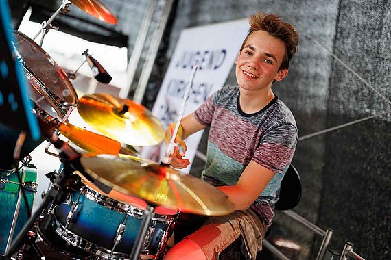 Drummer auf dem Jugendkirchentag