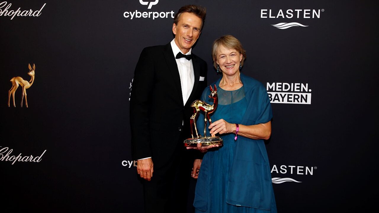 Familienherbergsgründerin Karin Eckstein bei der Bambi-Preisverleihung