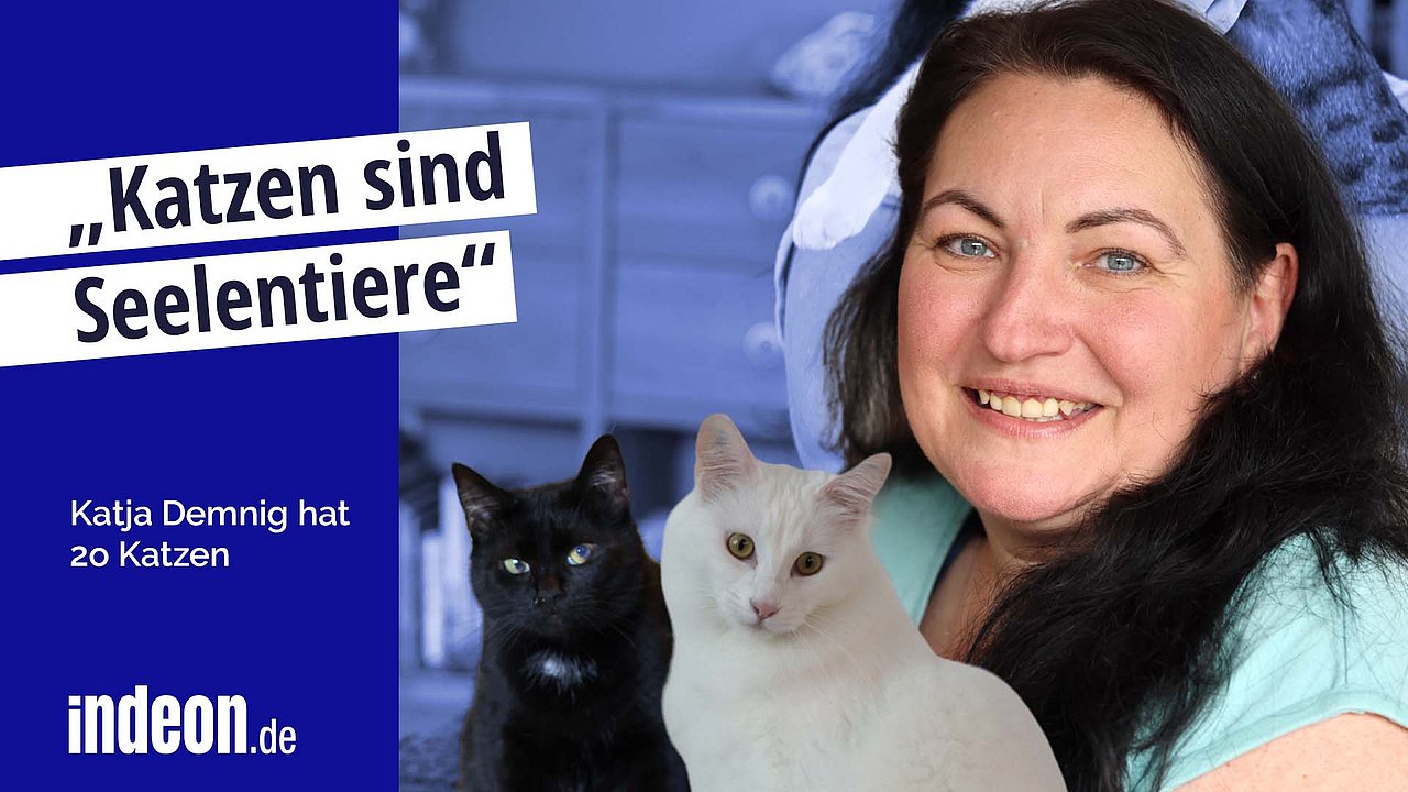 Katja liebt Katzen über alles und gibt ihnen ein Zuhause