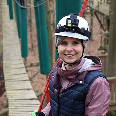 Carina im Kletterwald Gießen