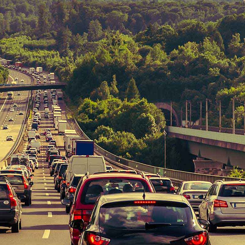 Stop and Go auf der Autobahn