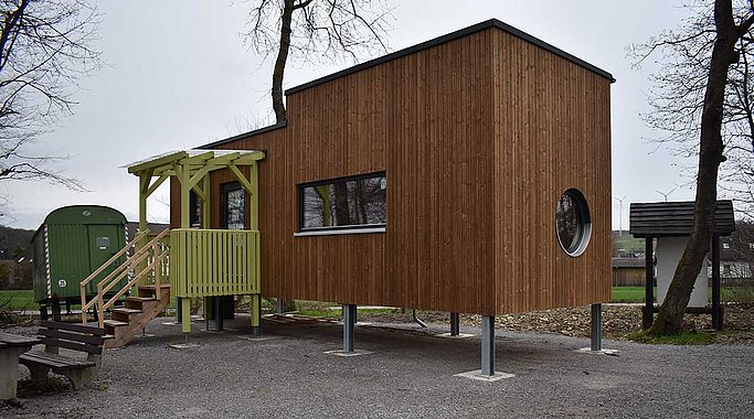 Das Tiny-House der Waldgruppe des Kindergartens Eppenrod