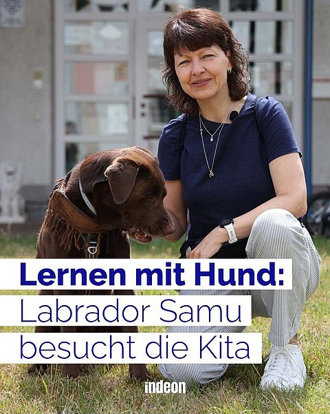 Lernen mit Hund: Labrador Samu besucht die Kita