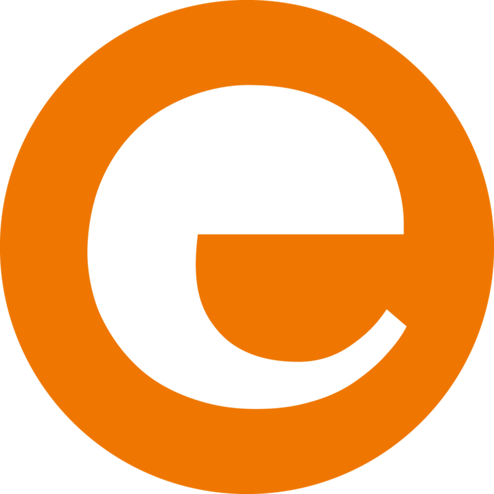 Das orangene e aus dem Logo von evangelisch.de