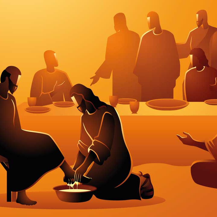 Am Abend vor seinem Tod am Kreuz wusch Jesus Christus während des letzten Abendmahls seinen Jüngern die Füße.