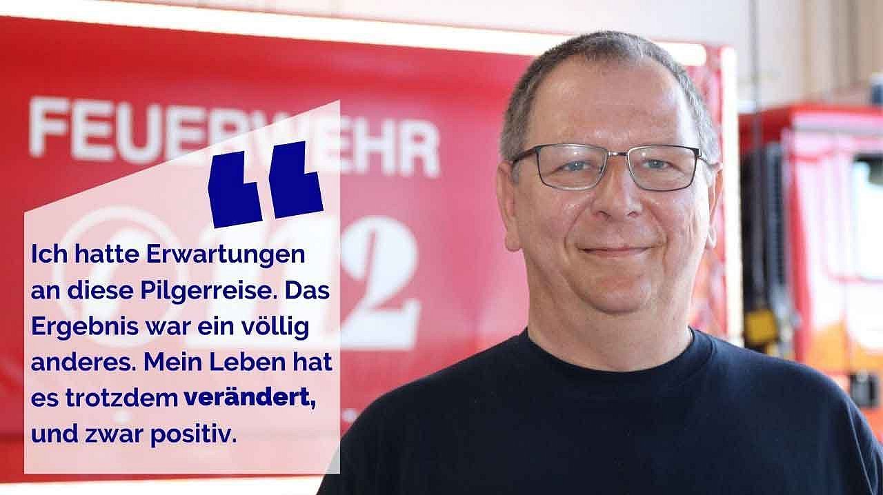 Andreas Bauer arbeitet bei der Feuerwehr Frankfurt