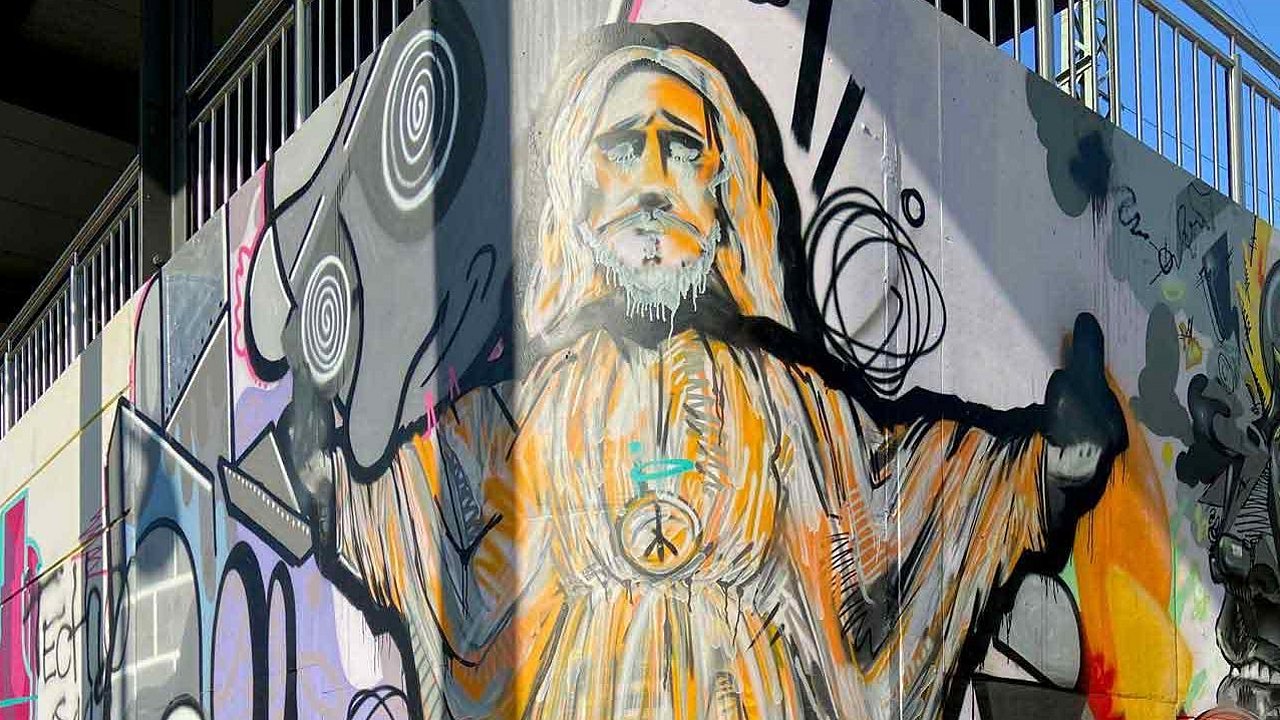 Stinkefinger-Jesus in Mörfelden-Walldorf