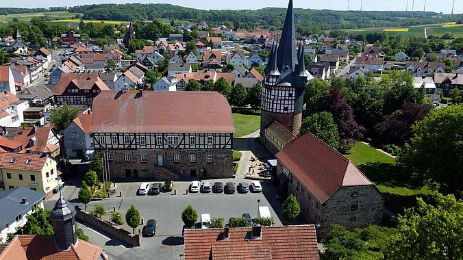 Totale über Neustadt mit dem Junker-Hansen-Turm