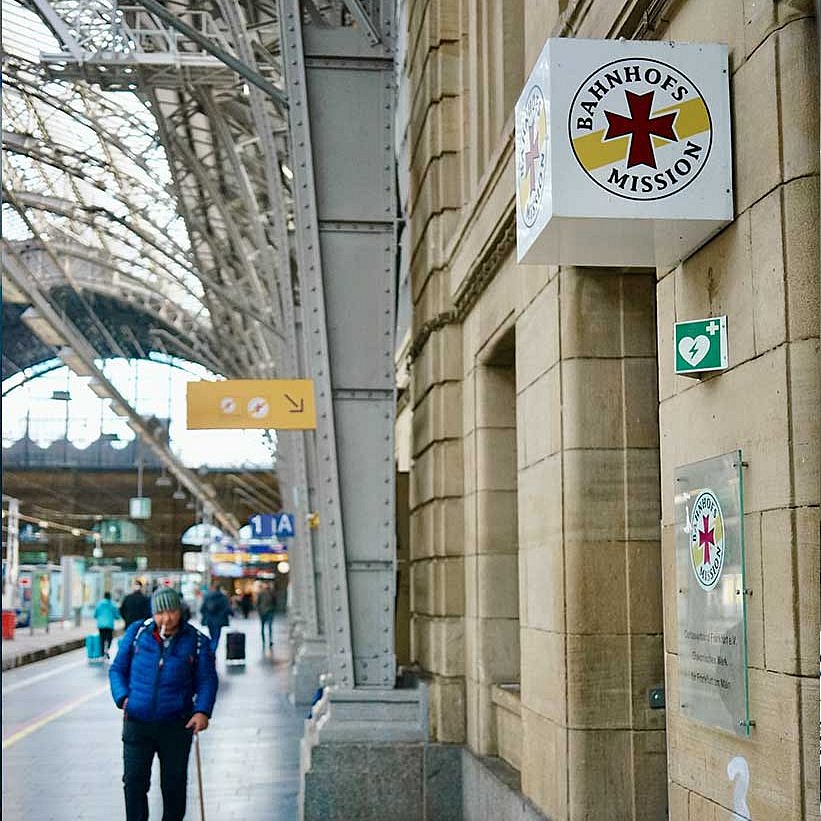 Rund um die Uhr geöffnet: Die Bahnhofsmission an Gleis 1.