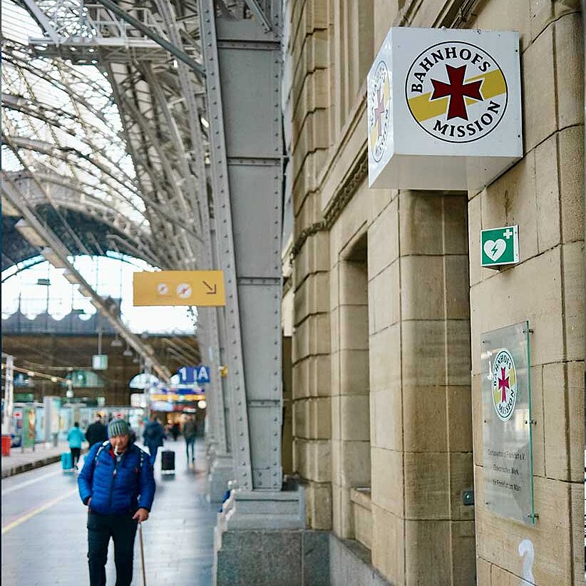 Rund um die Uhr geöffnet: Die Bahnhofsmission an Gleis 1.