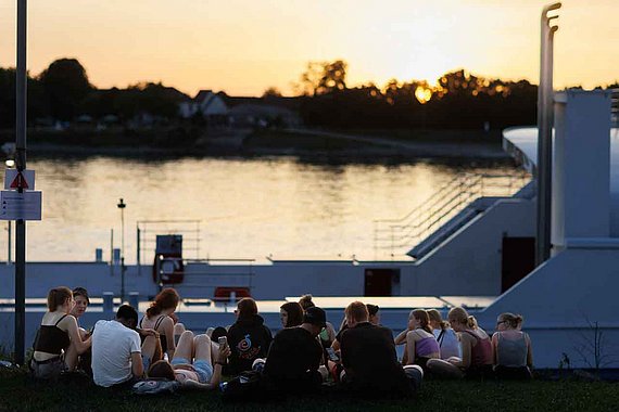 Sonnenuntergang auf dem Jugendkirchentag