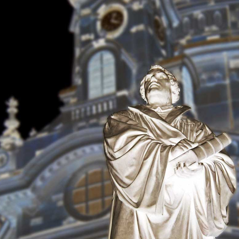 Statue von Martin Luther in Dresden 