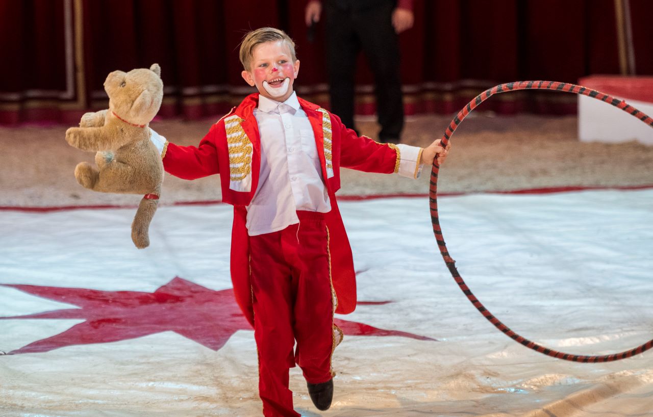 Clown August in der Manege