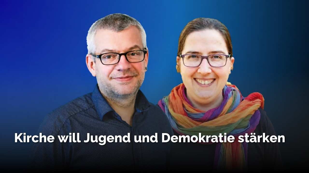 Bild von Landesjugendpfarrer Peter Herrfurth und Inga Wichmann, Referentin Jugendpolitik Sachsen-Anhalt.