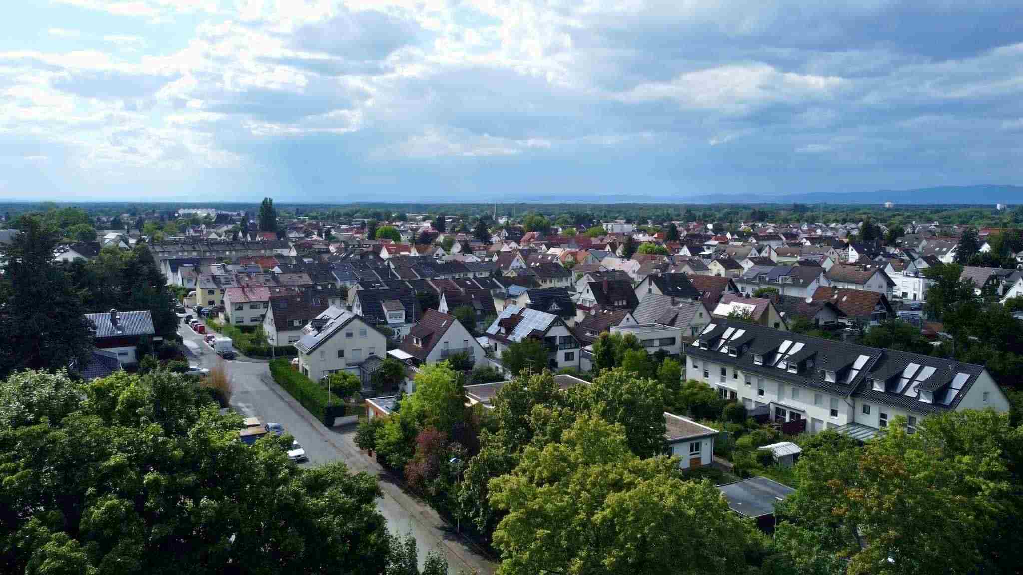 Drohenaufnahme von Egelsbach in Südhessen