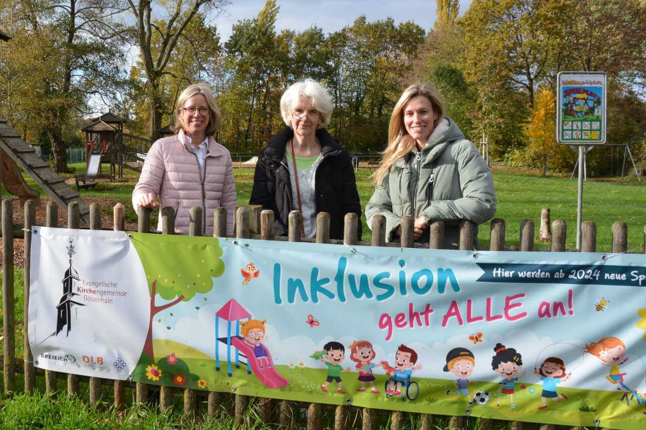 Banner mit Aufschrift der Kampagne "Inklusion für Alle"