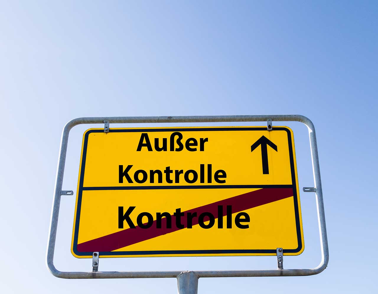 Schild Kontrolle / Außer Kontrolle