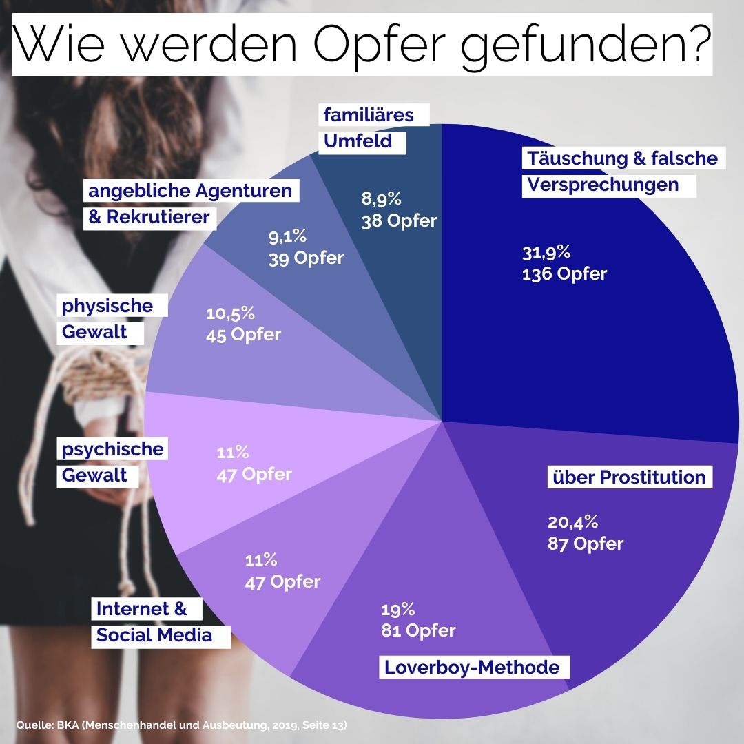 Tortendiagramm mit den Zahlen des BKA