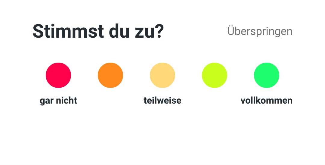 Antwortmöglichkeit bei Klimawahlcheck