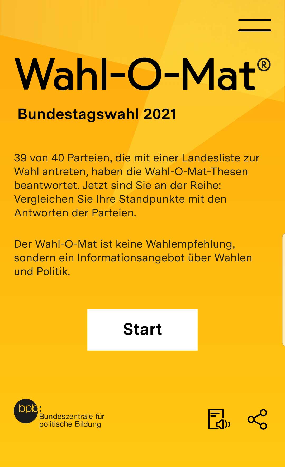 Der Wahl-O-Mat zur Bundestagswahl 2021