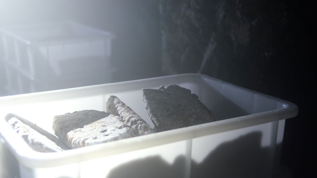 Eingelagerte Stollen in der Grube Fortuna