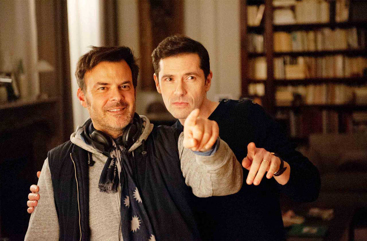 Regisseur Franҫois Ozon und Melvil Poupaud stehen nebeneinander