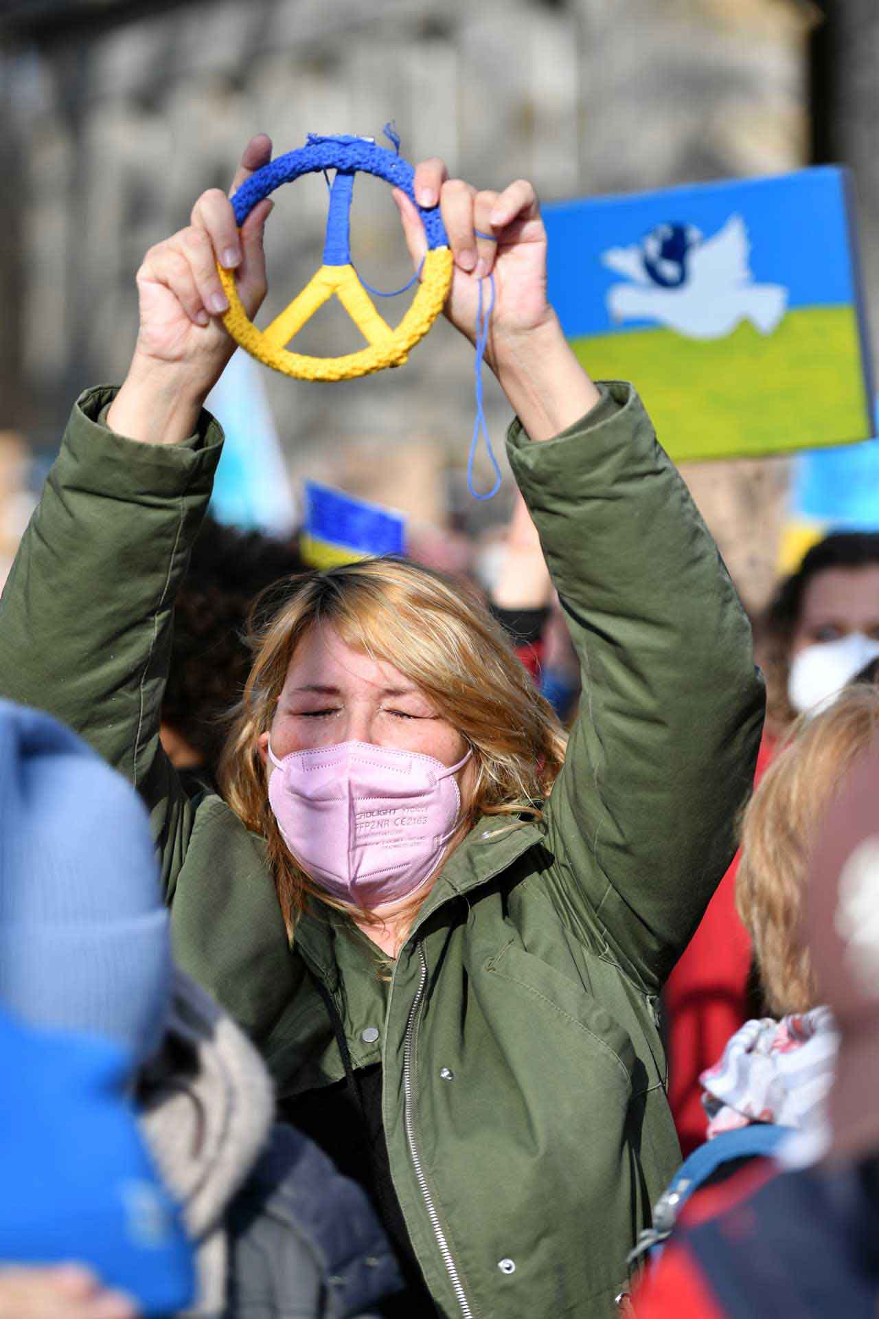 Demonstration für den Frieden in Berlin