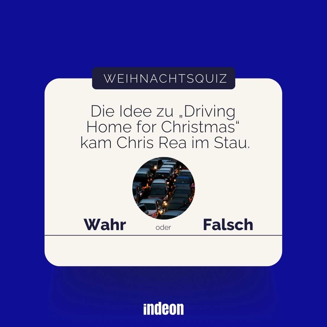 Weihnachtsquiz: Die Idee zu „Driving  Home for Christmas“  kam Chris Rea im Stau.