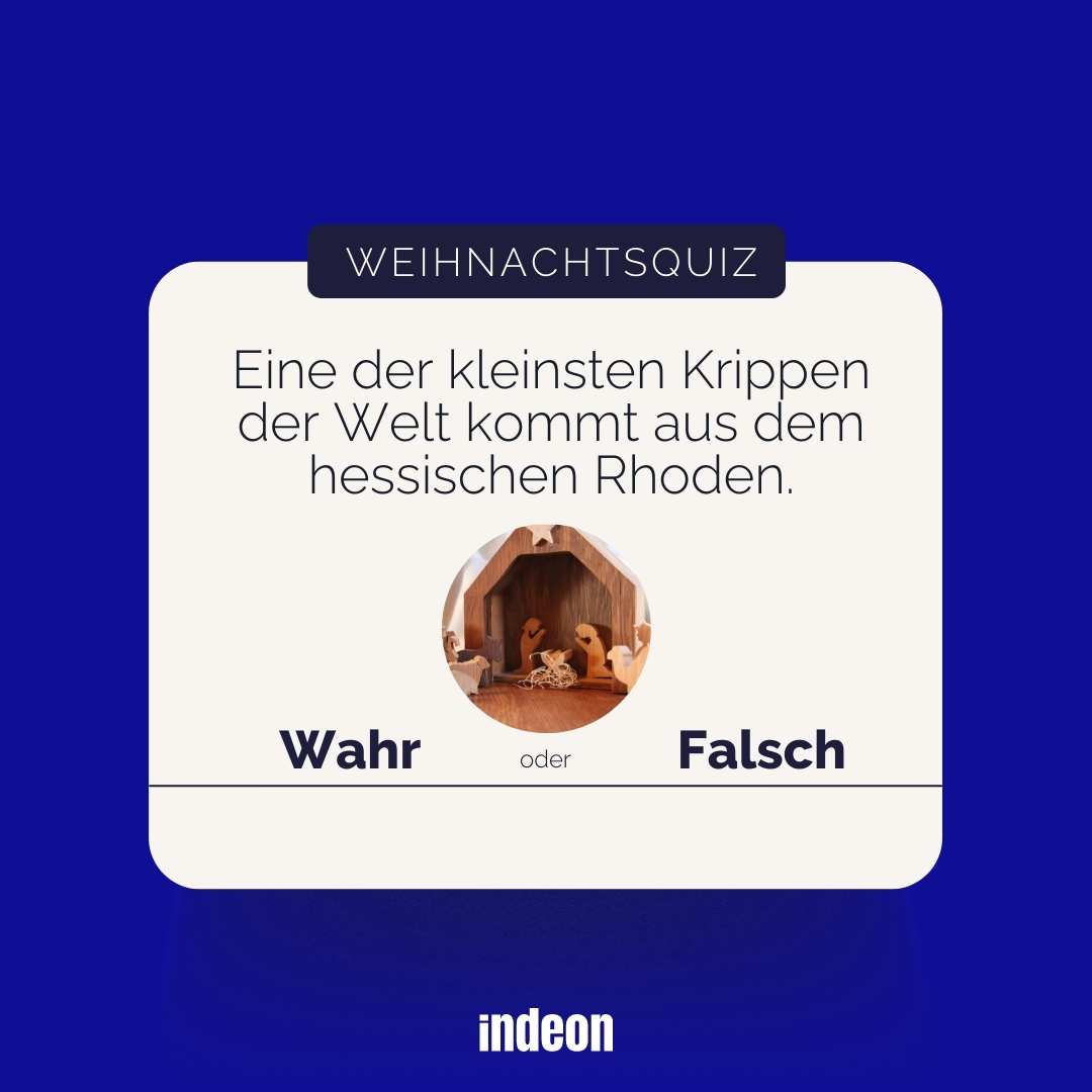 Wahr oder falsch: Eine der kleinsten Krippen der Welt kommt aus dem hessischen Rhoden.