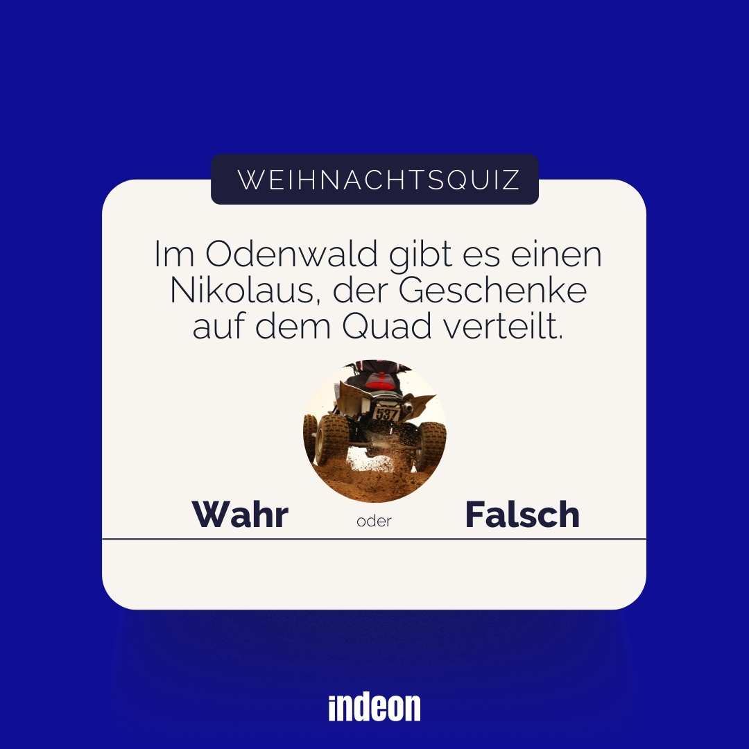 Weihnachtsquiz: Gibt es den Quad-Nikolaus im Odenwald?