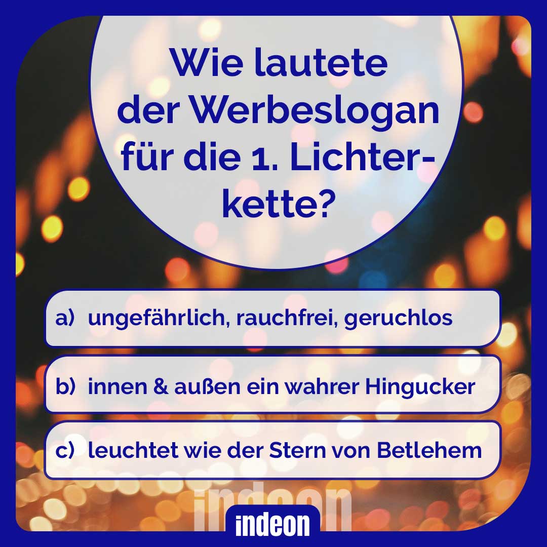 Wie lautete der Webeslogan für die 1. Lichterkette?