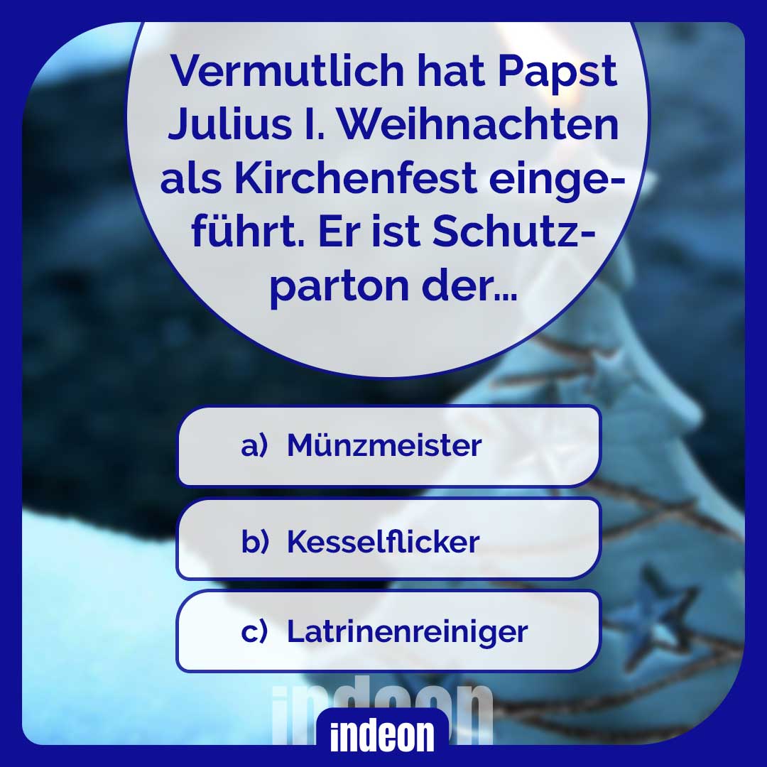 Weihnachten als Kirchenfest - Wessen Schutzpatron war Papst Julius I.?