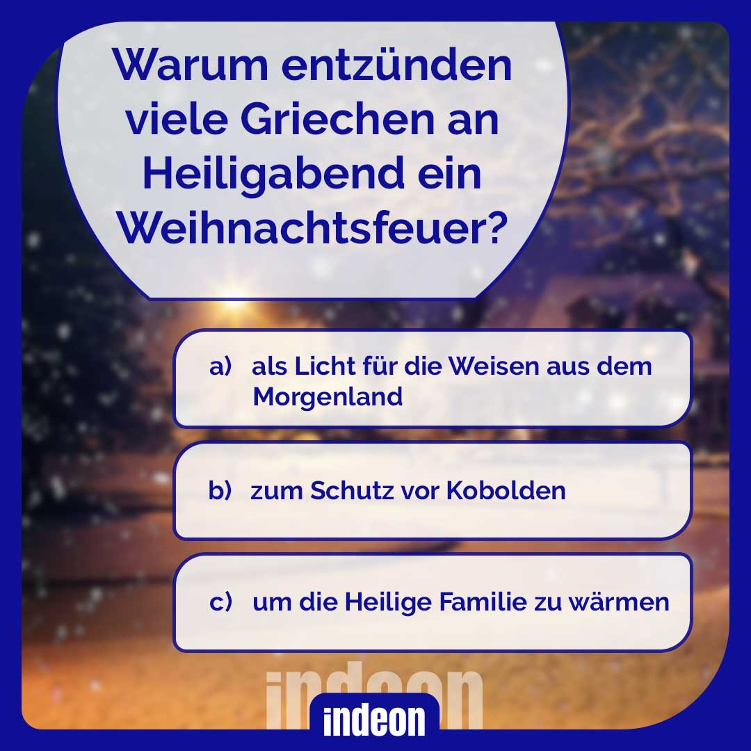 Warum brennt in Griechenland Heiligabend ein Weihnachtsfeuer?