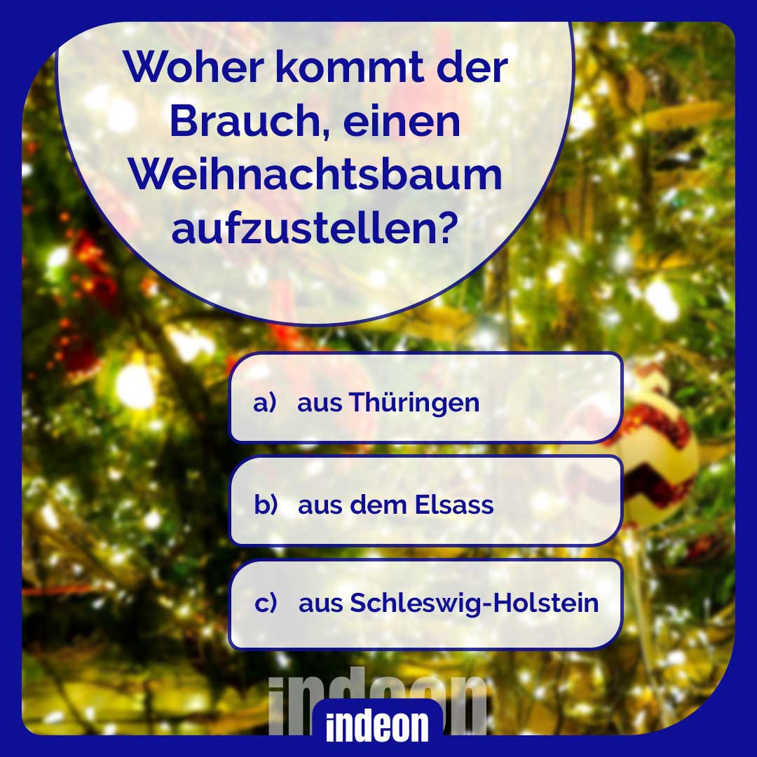 Woher kommt der Brauch, einen Weihnachtsbaum aufzustellen?